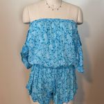 Tiare Hawaii Blue Floral Romper Photo 0