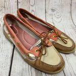 Sperry Top-Sider Angelfish Coral Salmon Tan Gold Mesh Womens Boat Shoes 10M Photo 0