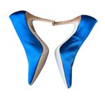 Daniele Ancarani🦎Blue Satin Pumps Pointed Toe Heels🌵 Blue Size 7 Photo 3