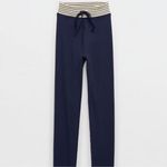 Aerie NWT OFFLINE by  Ribbed Drawcord Hi Rise 7/8 Legging Royal Navy Size Small Photo 1