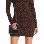 Jealous Tomato Long Sleeve Tiger Bodycon Sweater Dress Sz M Photo 0