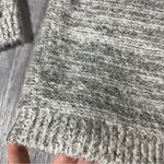 Chelsea 28 Grey Heather Silver Sequins Cold Shoulder Long Sleeve Cable Sweater Photo 11