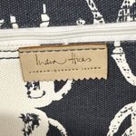 India Hicks  Beetle Canvas Tote Bag Navy Blue White & Small Pouch Eleuthera Photo 14