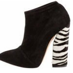 Casadei Calf Hair Animal Print Booties, New Photo 0