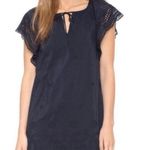 Madewell  Women’s Moontide Silk Blend Navy Blue Embroidered Mini Dress Photo 0