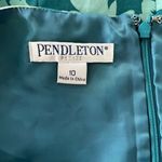 Pendleton  Petite Turquoise Yellow White Floral‎ Sleeveless A Line Dress Size 10 Photo 5