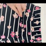 Elle  Black and Pink Floral Chino Shorts Size 2 Photo 3