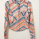 Free People  Aztec Print Henley Long Sleeve Top Medium M Photo 0