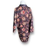 Victoria's Secret Vintage Gold Label Victoria’s Secret Sleepshirt Navy Blue Floral Satin Babydoll Photo 6
