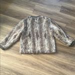 Dylan  Gray Faux Fur Jacket Large Women’s Cozy Bomber Jacket Photo 4