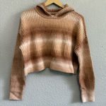 Offline‎ by aerie Ombré Cropped Hoodie Size Small Relaxed fit Brown Photo 0