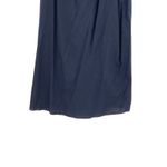Vince Twist Detail Cotton Midi Skirt Draped Navy Blue Size 8 Photo 3