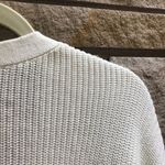 BP  Button Front Cardigan Sweater White Ribbed Cotton 1x Photo 5