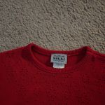Vintage Nikki Vibrant Red Women's Crew Neck Sweater Shirt Holiday Minimal Size L Photo 1