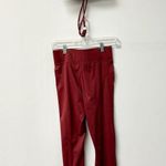 The Noli Shop Halter Crop Top & Pull On Flare Pant Set Red Women's Size S / M Size M Photo 4
