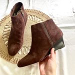 Coach  Maya Suede/Polished-Calf Ankle Wedge Boots Brown Women’s Size 10 Q5328 Photo 1