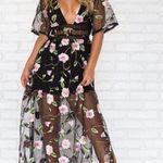 Dainty Hooligan Black Embroidered Floral Maxi Photo 0