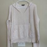 J.Crew  Ribbed Cotton Cashmere Pullover Sweater Hoodie‎ Women's Medium Pocket Photo 0