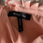 BCBG Paris Women's ON/Off the Shoulder Sandy Dot Maxi Dress White Size XL Photo 9