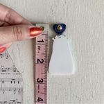 Boutique Corpse Bride Blue Glitter Drop Halloween Statement Earrings Photo 2