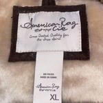 American Rag Fur Trim Suede Open Vest Photo 4