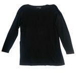 Peruvian Connection  Black Sweater Tunic Sz Large Modal Cotton Photo 2