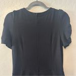 Loft black short sleeve basic dress with ruched sleeves and circle skirt small Photo 12