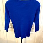 Catherine Malandrino  Electric Blue Cross chest ribbed sweater! Stunning Photo 1