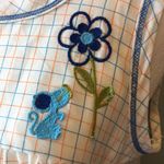 Vintage Kittens by Katz Mouse & Daisy white blue sleeveless nightgown size 8 Size M Photo 4