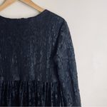 Dressing Clio Vintage Floral Lace & Black Velvet Long Sleeve Maxi Dress size M Size M Photo 3