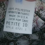 Leslie Fay 10P Petite Haberdashery Skirt Mauve Brown Floral Dots Pattern New! Photo 6