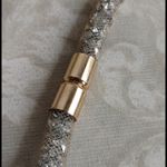 Champagne Gold Shimmer Long Tassel Necklace Photo 3