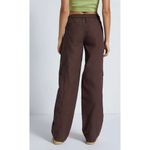 PacSun Women’s Brown 90's Baggy Cargo Pant Low Rise Puddle Size Medium NEW Photo 3