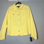 Charter Club  Light Yellow Denim Jacket Size XL NWT Photo 1