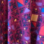 LuLaRoe  Dress XS Nicole Burgundy Geometric Photo 2