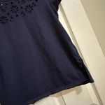 Michael Kors Women’s Michael By Blue Eyelet Short Sleeve T Shirt Top Sz S small Photo 2