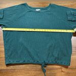 Madewell Women's Size XL Green Long Sleeve Round Neck Adjustable Waist Sweater Photo 3
