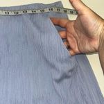 MM.LaFleur M.M. LaFleur Willoughby Pleat Jersey Skirt Chambray Blue Gray Grey SZ 14 Pockets Photo 11