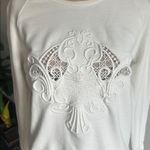 Lovers + Friends  Baroque Embroidered White Pullover Top Size XS Photo 2