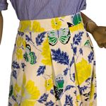 Talbots RSVP BY WHITE, YELLOW, BLUE & GREEN COTTON FLORAL TWILL SKIRT (12P) Photo 5