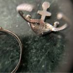Lot Of 3 Sterling Silver Nautical Ring Anchor Sea Turtle Adjustable Toe? 4 Photo 6