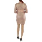 City Studios  Juniors Womens Metallic Mini Bodycon Dress Mauve Gold Sz S Photo 3