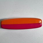 Kate Spade  New York Pink Orange Hard Shell Eyeglass Case with Eyes Design Photo 3