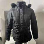 Ambiance Women's Black Puffer Jacket Faux Fur Hood Size S Winter Casual Photo 8