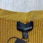 Lucy Paris Gold Square Neck Ribbed Top L Photo 1