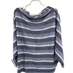 Entro  L blue striped boatneck dolman sleeve lightweight top sweater casual Photo 0