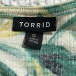 Torrid  womens size 0(10) textured Knit Surplice Puff Sleeve Babydoll Top v neck Photo 5