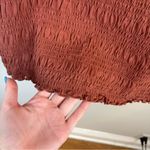 H&M | Rust Colored Balloon Sleeve Smocked Cotton Jersey Dress Large NWT Photo 4