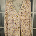 Callahan Anthropologie Womens Garland‎ Speckled Eyelash Cardigan Sweater XS Pink Photo 0
