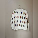 Cotton Salsa Cotton VTG Unisex Embroidered Parrot Knit Cardigan Sweater Size XL Photo 2